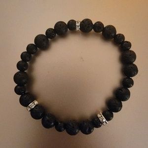 Black beaded bracelet